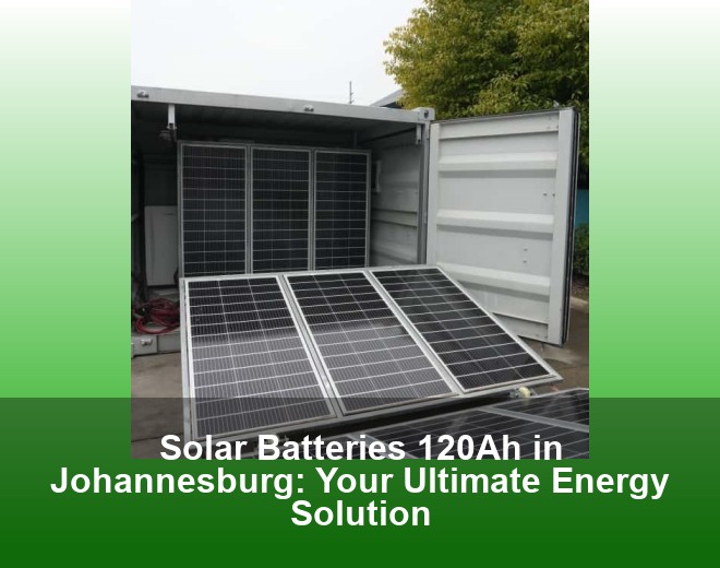 Solar Batteries 120Ah in Johannesburg: Your Ultimate Energy Solution
